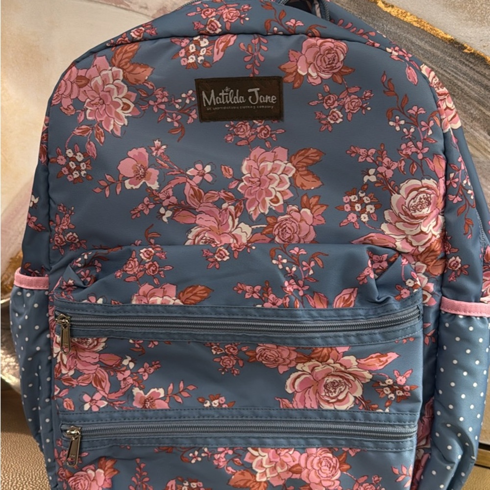 Matilda Jane Blue and Pink Floral Backpack